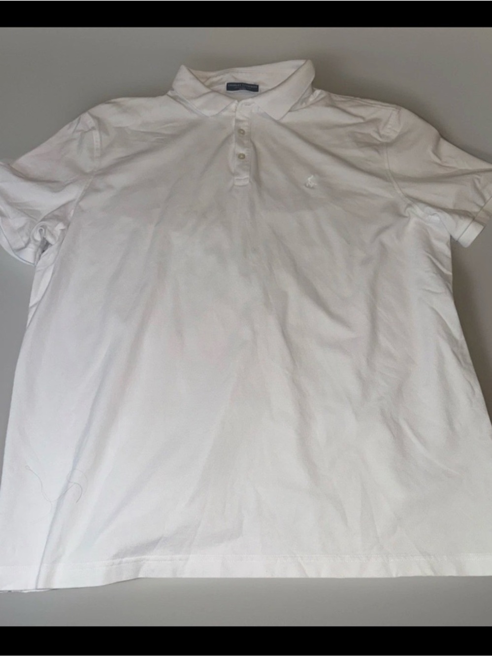 Charles Tyrwhitt White Polo Shirt XXL Golf Preppy Short Sleeve